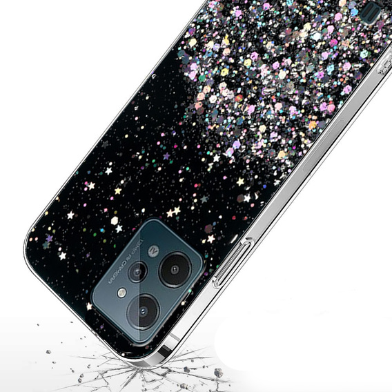 Pouzdro pro Realme C31, Glittery, černé