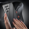 Pouzdro pro Samsung Galaxy S22 Ultra, Magnetic Dual Glass, stříbrné