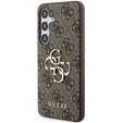 Pouzdro GUESS pro Samsung Galaxy A55, 4G Big Metal Logo, hnědé