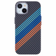 Pouzdro pro iPhone 13, Carbon Fiber MagSafe, námořnicky modré