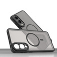Pouzdro pro Samsung Galaxy S25 Edge, Kickstand Matt Case, pro MagSafe, černé + sklo na displej