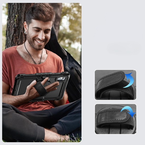 Obrněné pouzdro pro Lenovo Tab M11, ochranné 360 se slotem na stylus, černé