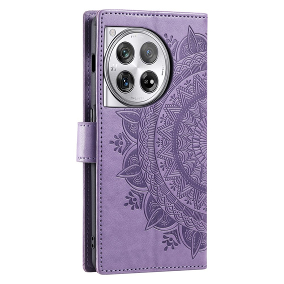 Klopové pouzdro pro OnePlus 12 5G, Mandala, fialové