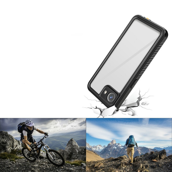 Vodotěsné pouzdro IP68 pro iPhone 16E, Redpepper, černé