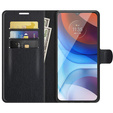 Klopové pouzdro pro Motorola Moto E7 Power / E7i Power, Wallet Litchi Texture, černé