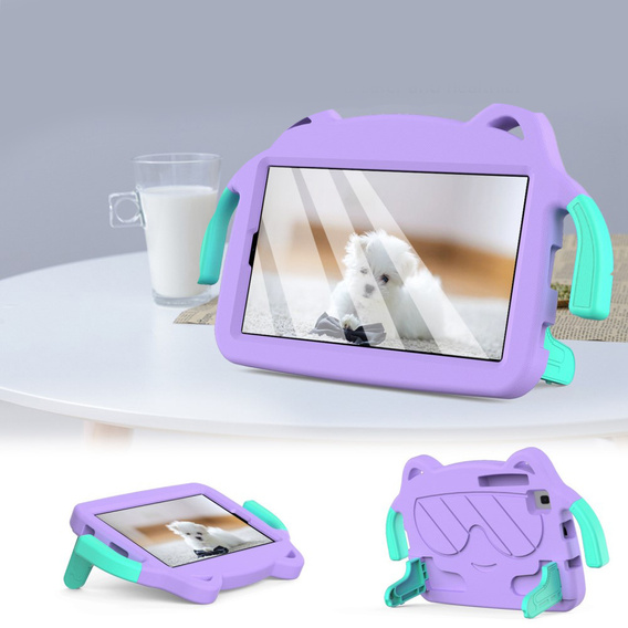 Dětské pouzdro pro Samsung Galaxy Tab A7 Lite 8.7T220 / T225 / A 8.0 (2019) T290 / T295, fialové