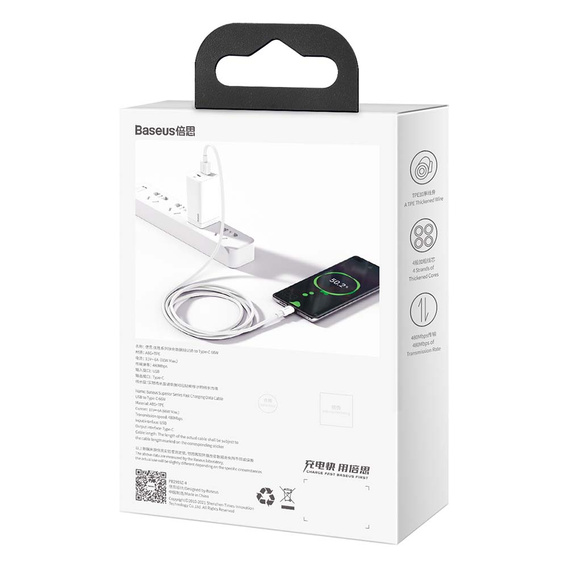Baseus kabel Superior USB - USB-C 66 W, 2,0 m pro zařízení s USB-C