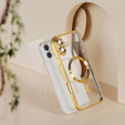 Pouzdro pro iPhone 16 Plus, Electro MagSafe, zlaté + sklo na displej