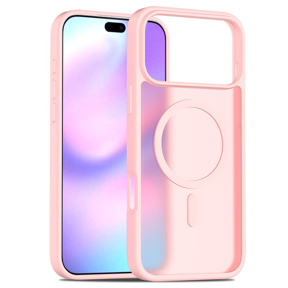 Matné pouzdro pro iPhone 17 Pro Max, pro MagSafe, průsvitné růžové