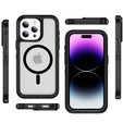 Pouzdro s rámečkem pro iPhone 14 Pro, pro MagSafe, transparentní / černé