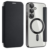 Klopové pouzdro pro Samsung Galaxy A56, RFID Wallet MagSafe CamShield, černé