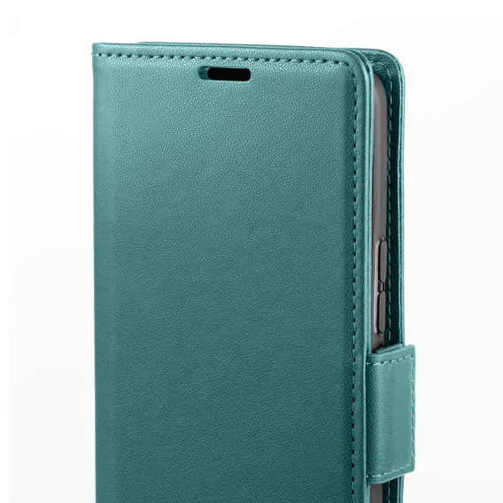 Pouzdro pro Xiaomi Redmi Note 13 5G, ERBORD Glossy Litchi, flipová peněženka, zelené