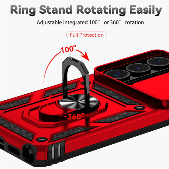 Pancéřové pouzdro s podstavcem a krytem objektivu pro Samsung Galaxy S26 Ultra