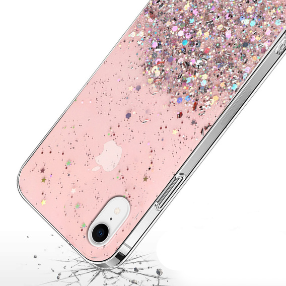 Pouzdro pro iPhone XR, Glittery, růžové
