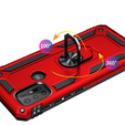 Pancéřové pouzdro pro Motorola Moto G10/G30, Nox Case Ring, červené