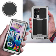 Pancéřové pouzdro pro Samsung Galaxy S23 Ultra, R-JUST CamShield Slide, stříbrné