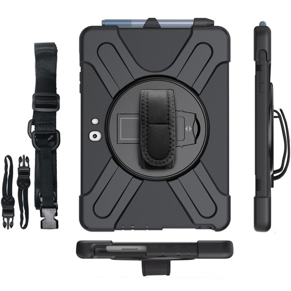 Ochranné pouzdro ve tvaru X pro Microsoft Surface Go/Go 2/Go 3/Go 4, černé