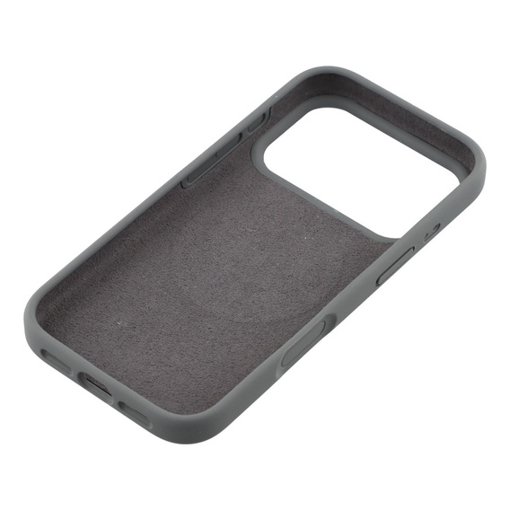 Silikonové pouzdro pro iPhone 17 Pro, pro MagSafe, proti nárazu, šedé