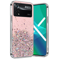 Pouzdro pro Xiaomi Poco X4 Pro 5G, Glittery, růžové