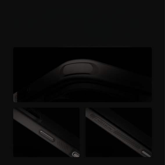 Pouzdro pro iPhone 16 Pro Max, pancéřované Nillkin, Carbon Fiber, pro Magsafe, černé