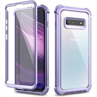 Pouzdro pro Samsung Galaxy S10 Plus, Dexnor Full Body Rugged, transparentní / fialové