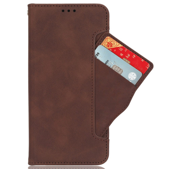 Klopové pouzdro pro Honor Magic 6 Pro 5G, Card Slot, hnědé