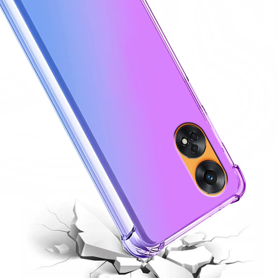 Pouzdro pro Oppo Reno8 T, Gradient Dropproof, Fialová / modrá