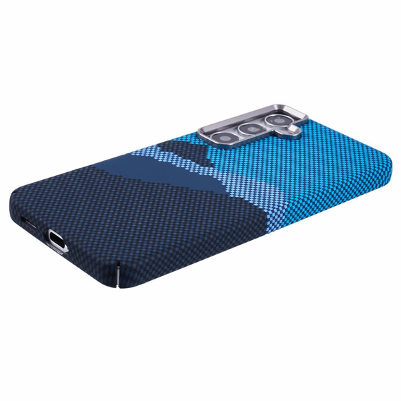 Pouzdro pro Samsung S25, Carbon Fiber MagSafe, modrá / tmavě modrá