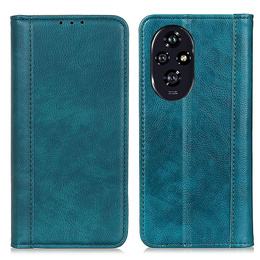 Flipové pouzdro pro Honor 200 Pro 5G, Split Leather, zelené