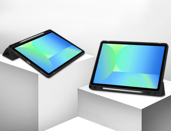 Pouzdro pro Samsung Galaxy Tab S10 FE+ Plus, Smartcase s prostorem pro stylus, černé
