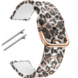 Pasek Silikonowy uniwersalny 22mm, Brown Leopard