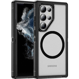 Pouzdro s rámečkem pro Samsung Galaxy S22 Ultra, pro MagSafe, transparentní / černé