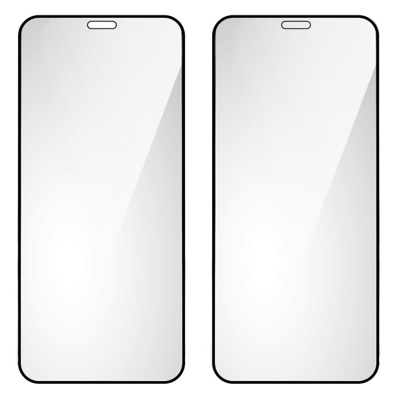 2x tvrzené sklo pro iPhone 12/12 Pro, ERBORD 3D pro celý displej