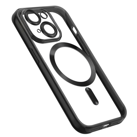 Pouzdro pro iPhone 15, Electro MagSafe, černé + sklo na displej