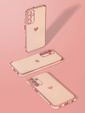 Pouzdro pro Samsung Galaxy A26, Electro heart, růžové rose gold + sklo 9H