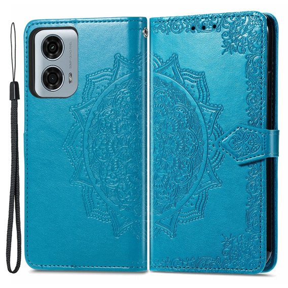 Klopové pouzdro pro Motorola Moto G24 / G24 Power / G04, Mandala, modré