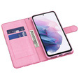 Klopové pouzdro pro Samsung Galaxy A14 4G/5G, Wallet, tree, bílé