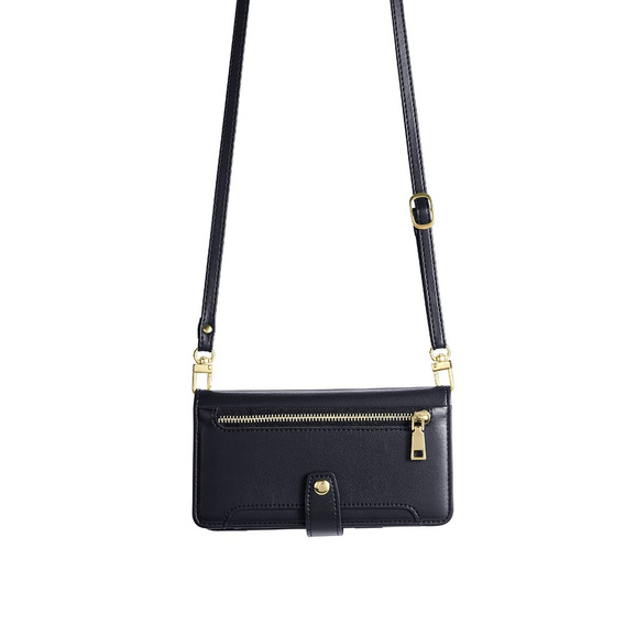 Klopové pouzdro pro Honor Magic5 Lite, Wallet Zipper Pocket, černé