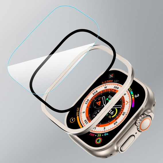 Szkło z ramką do Apple Watch Ultra 49mm, Złote
