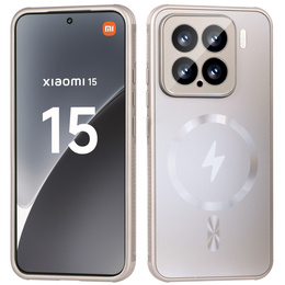 Pouzdro pro Xiaomi 15, MagSafe, stříbrné,