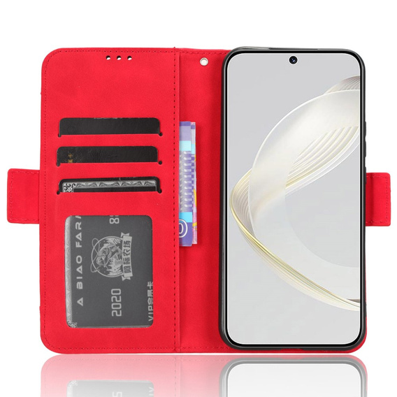Klopové pouzdro pro Huawei Nova 11 Pro, Card Slot, červené