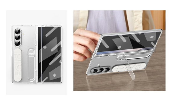 Etui do Samsung Galaxy Z Fold5 5G, z rączką, różowe
