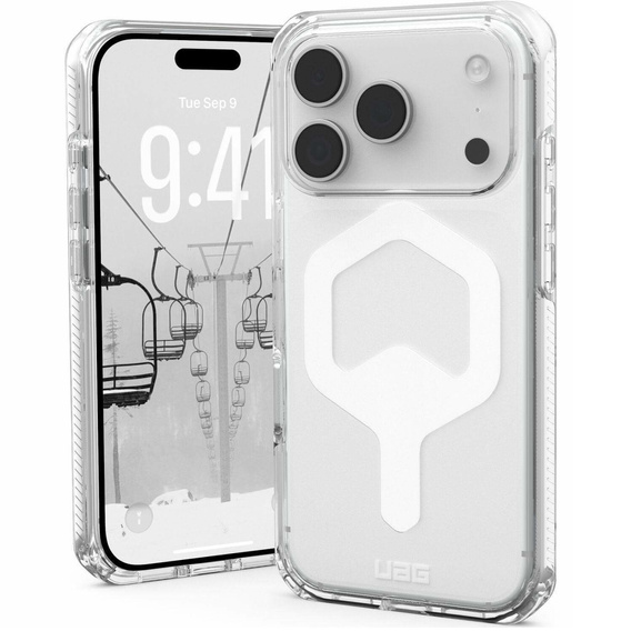 Pouzdro Urban Armor Gear pro iPhone 17 Pro Max, Plyo MagSafe, Ice/White