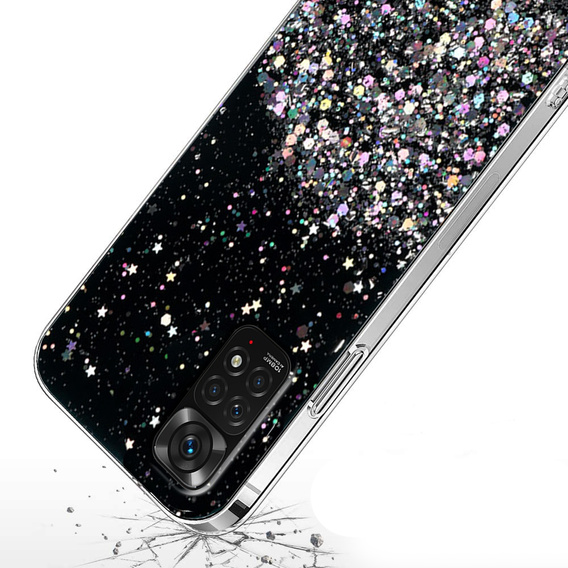 Pouzdro pro Xiaomi Redmi Note 11/11S, Glittery, černé