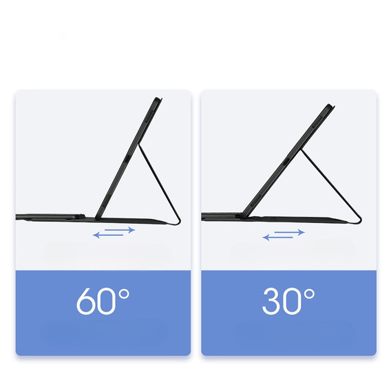Pouzdro + klávesnice Samsung Galaxy Tab S10 Ultra, Dux Ducis TouchPad Leather Pen Slot, černé