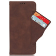 Klopové pouzdro pro Honor Magic 6 Pro 5G, Card Slot, hnědé