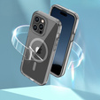 Pouzdro pro iPhone 16 Pro, Shockproof Hybrid, s fólií na displej, pro MagSafe, šedé