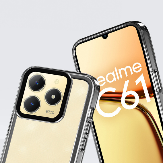 Pouzdro pro Realme C61, Fusion Hybrid, transparentní / černé