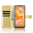 Klopové pouzdro pro Infinix Hot 40i, Crazy Horse Wallet, zlaté