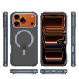 Matné pouzdro pro iPhone 17 Pro, pancéřované, pro MagSafe, kouřové s šedými boky